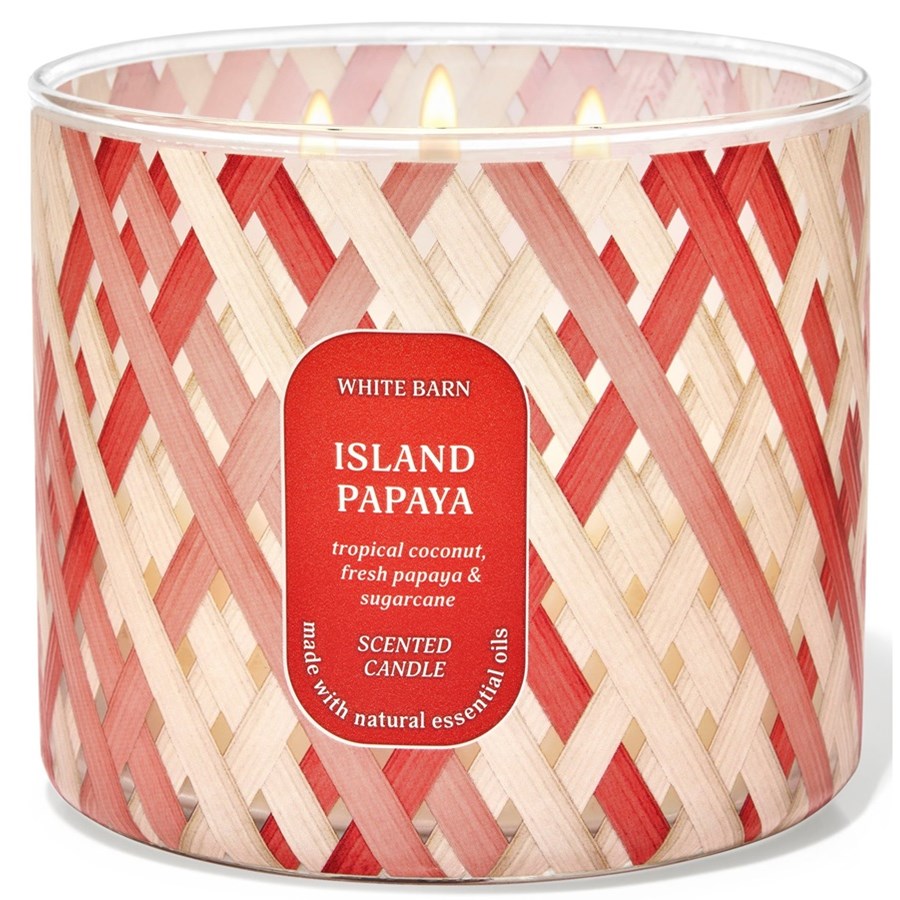 Island Papaya 3 Wick Candle 411 g