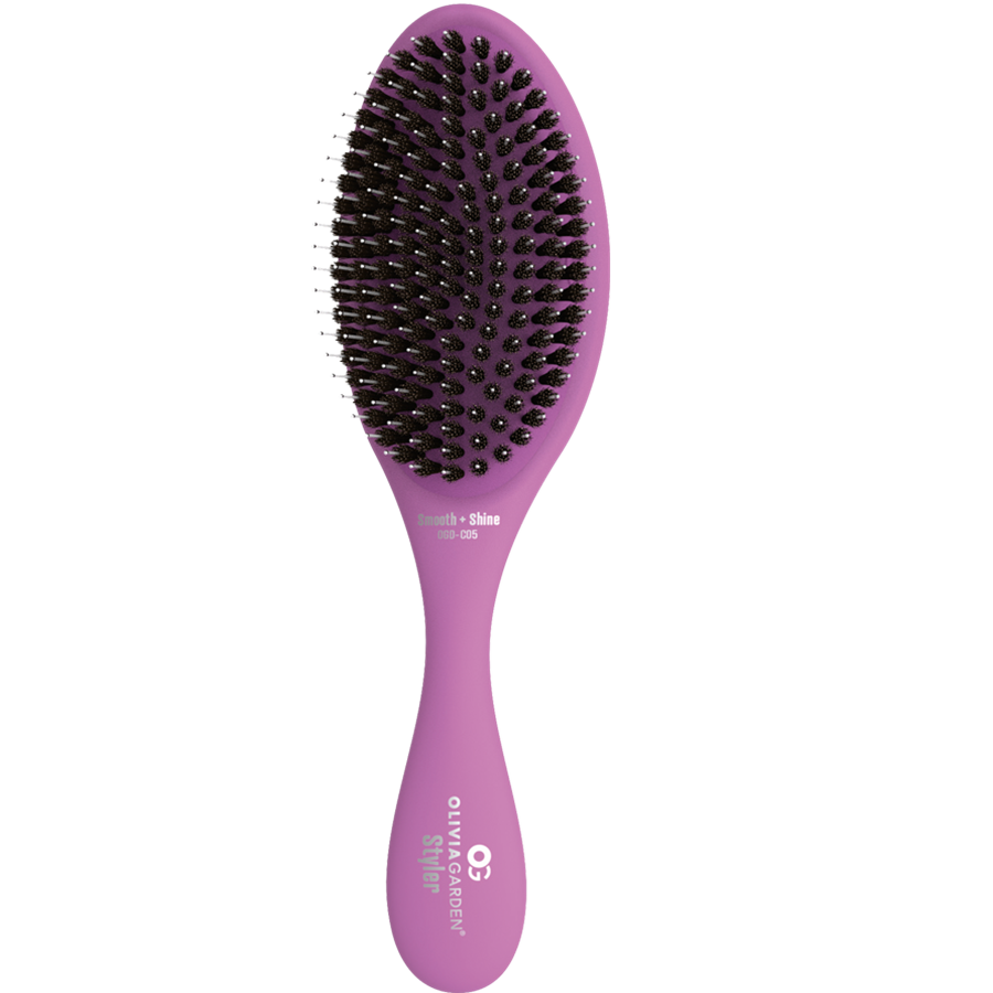 Brush Recycled Plastic Detangler Medium Thick- fuchsia