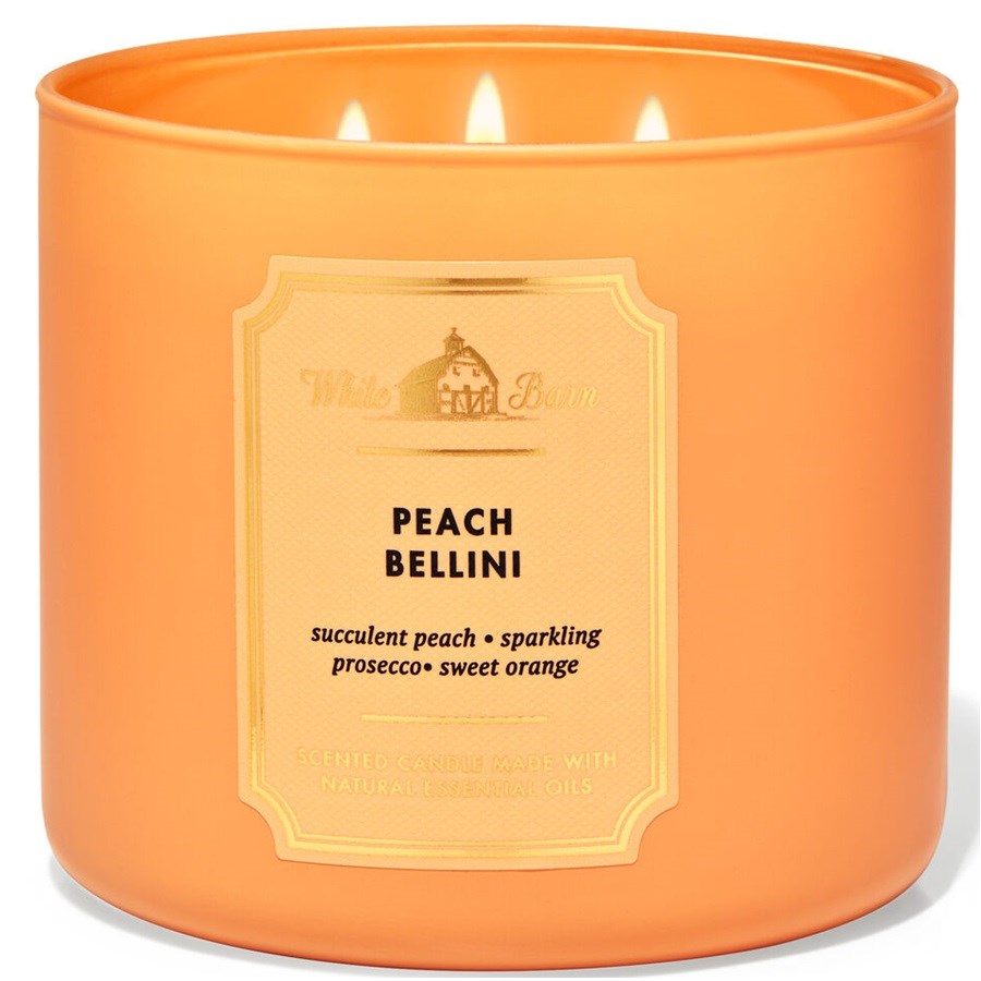 Bellini Peach 3 Wick Scented Candle 411 g