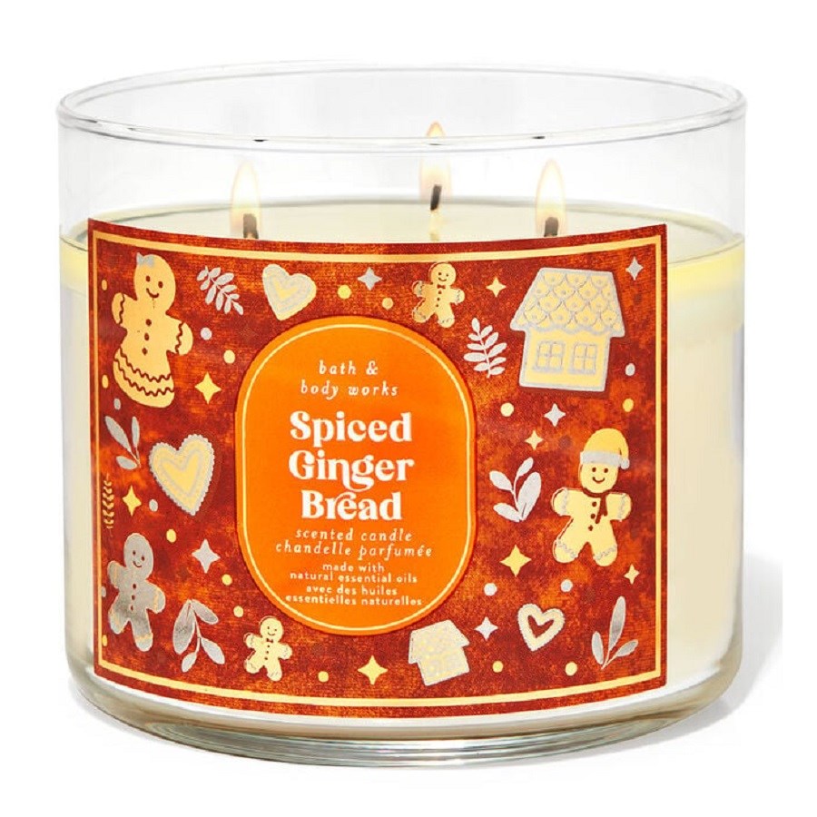 Spiced Gingerbread 3 Wick Candle Scented Candle 411 g