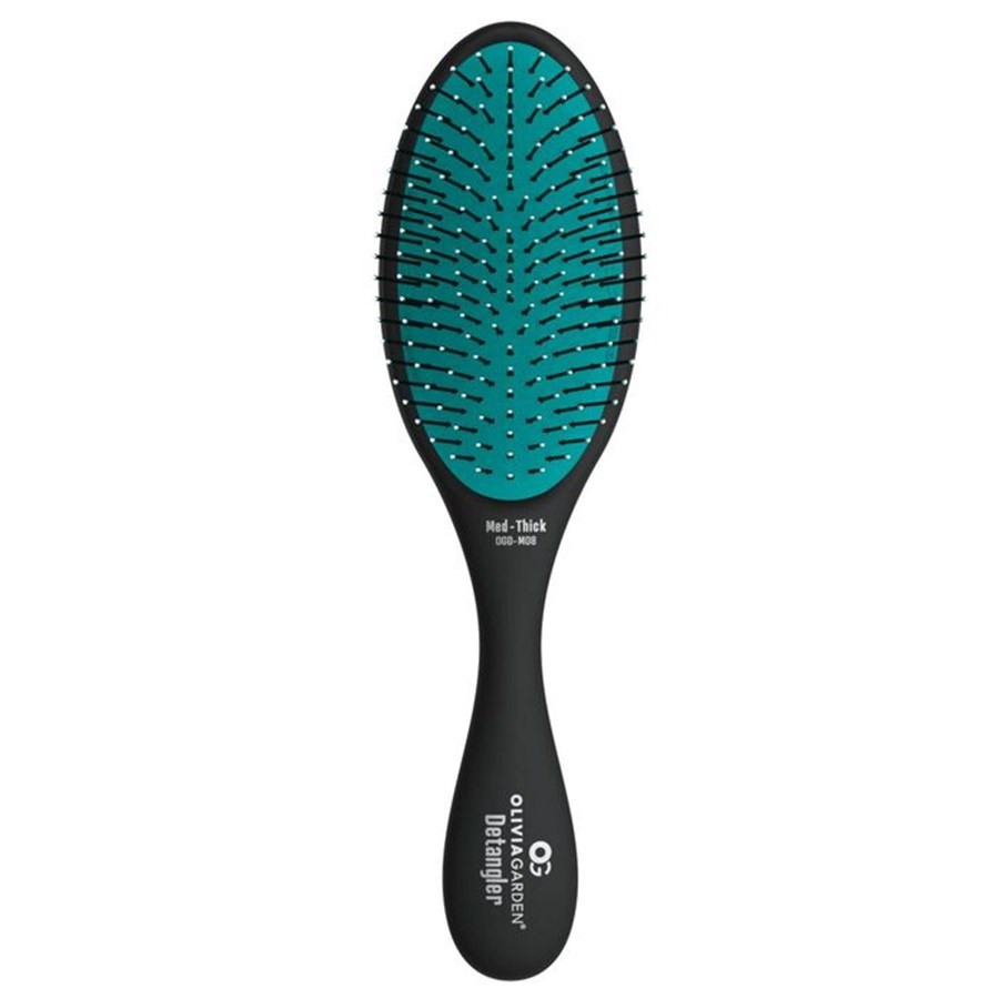 Recycled Plastic Detangler Brush Med -Thick Black