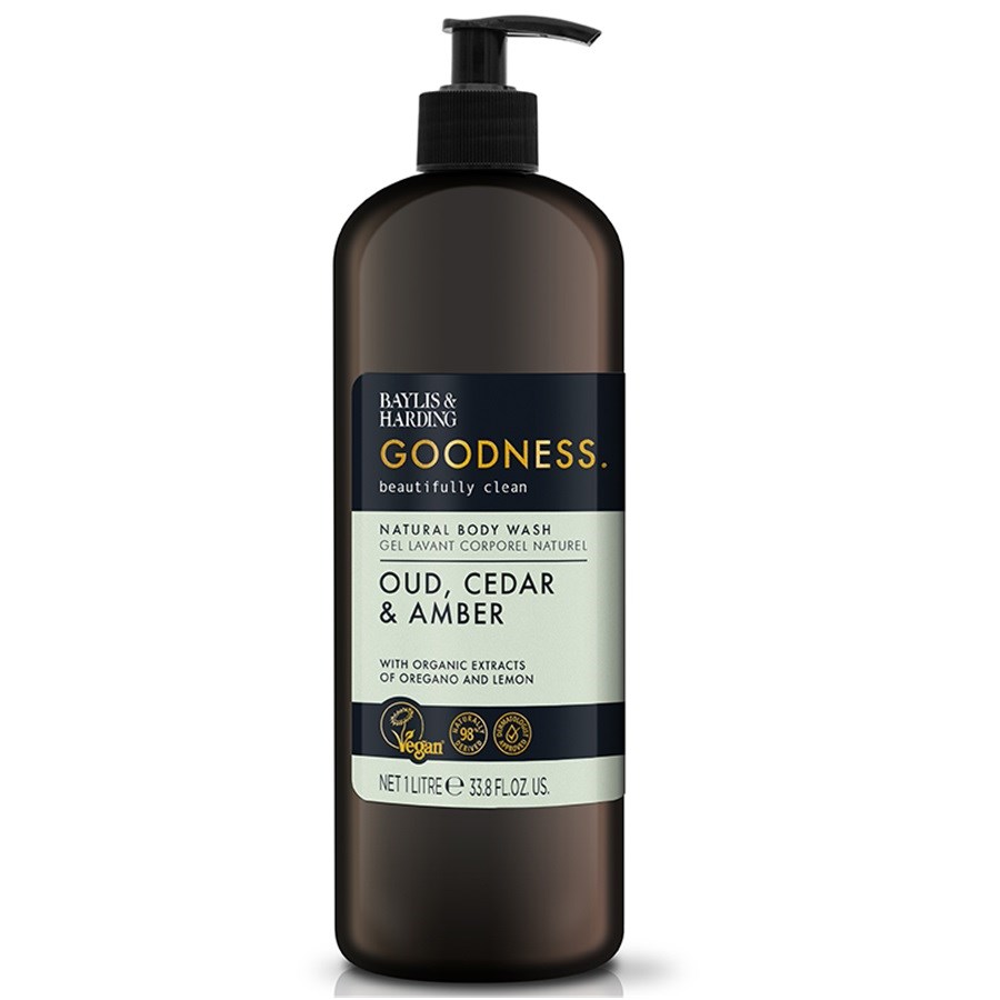 Goodness Oud, Cedar & Amber Body Wash 1 L