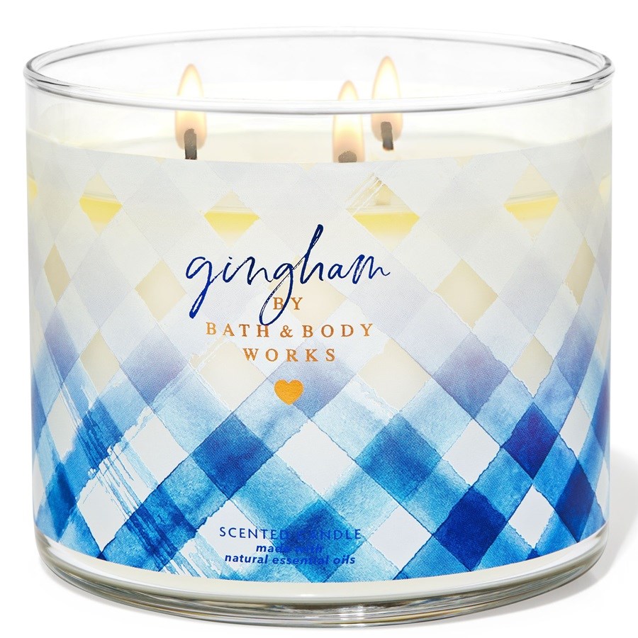 Gingham 3 Wick Scented Candle 411 g