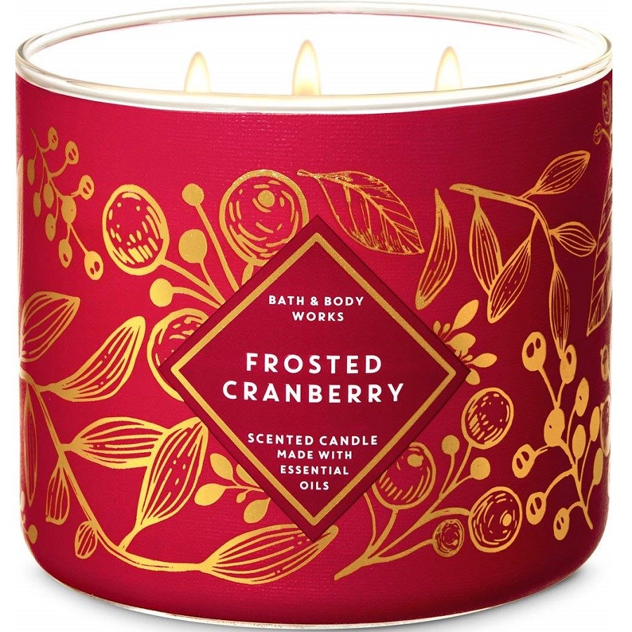 Frosted Cranberry 3 Wick Scented Candle 411 g