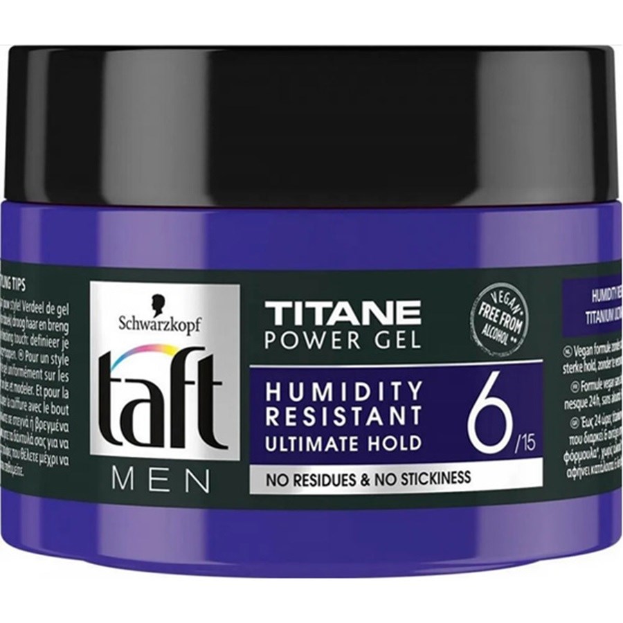 Taft Men Power Gel Titane Hold 6, 250ml