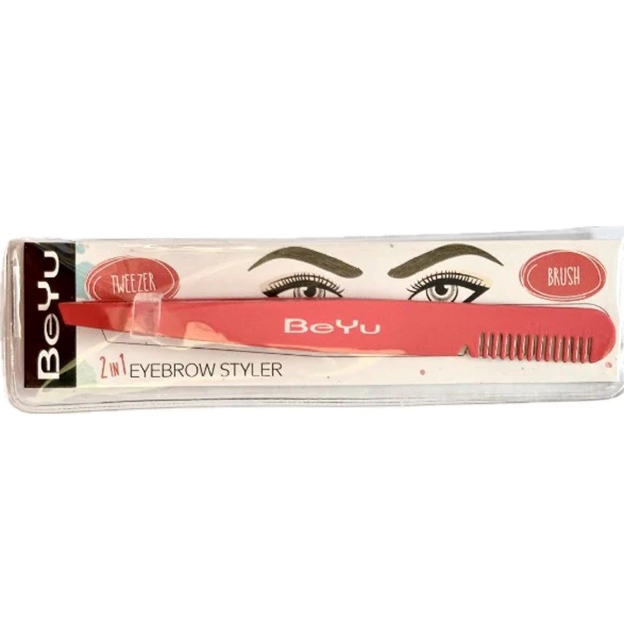 Eyebrow 2 in 1 Styler Tweezer ( Coral)