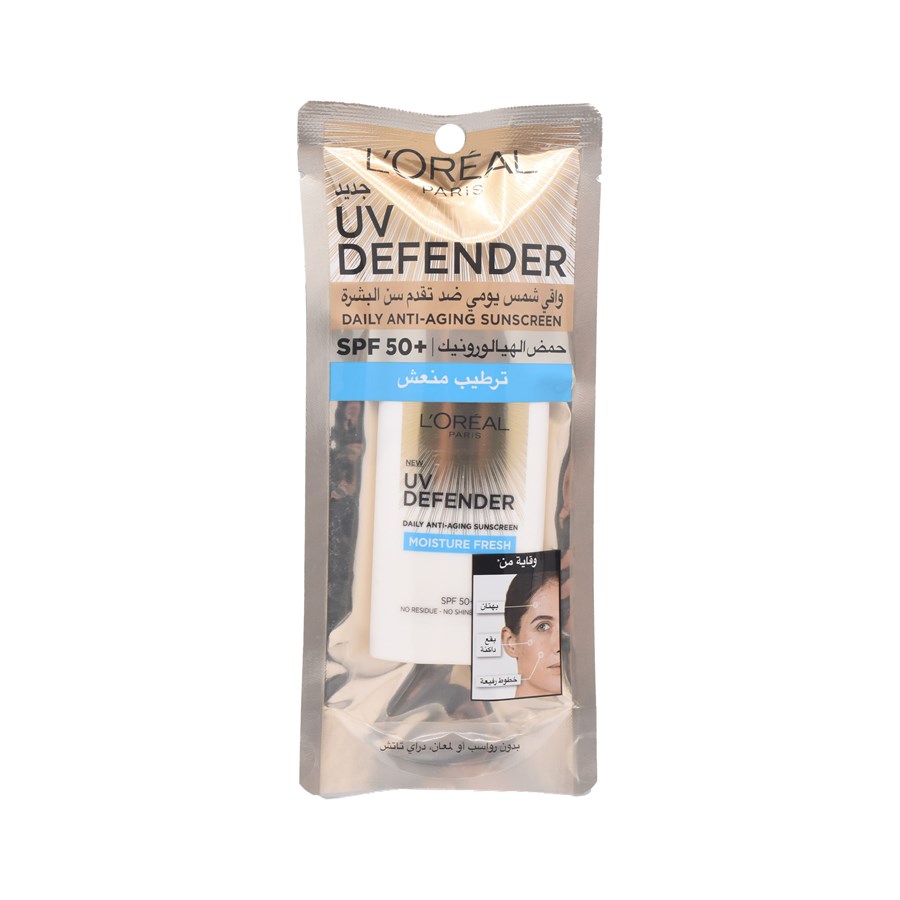 Uv Defender Moisture Fresh Daily Anti Ageing Sunscreen SPF 50, 50 ml