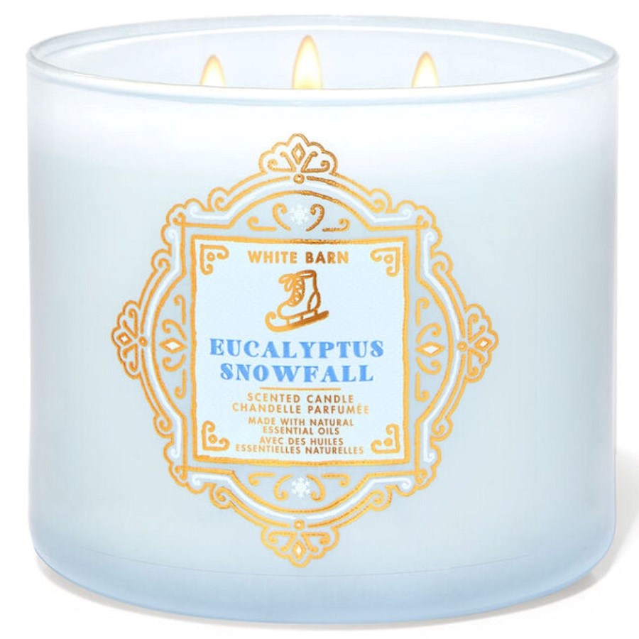 Eucalyptus Snowfall 3 Wick Candle Scented Candle 411 g