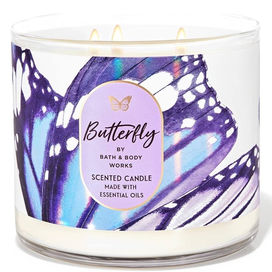 3 Wick Candle Butterfly 411 g