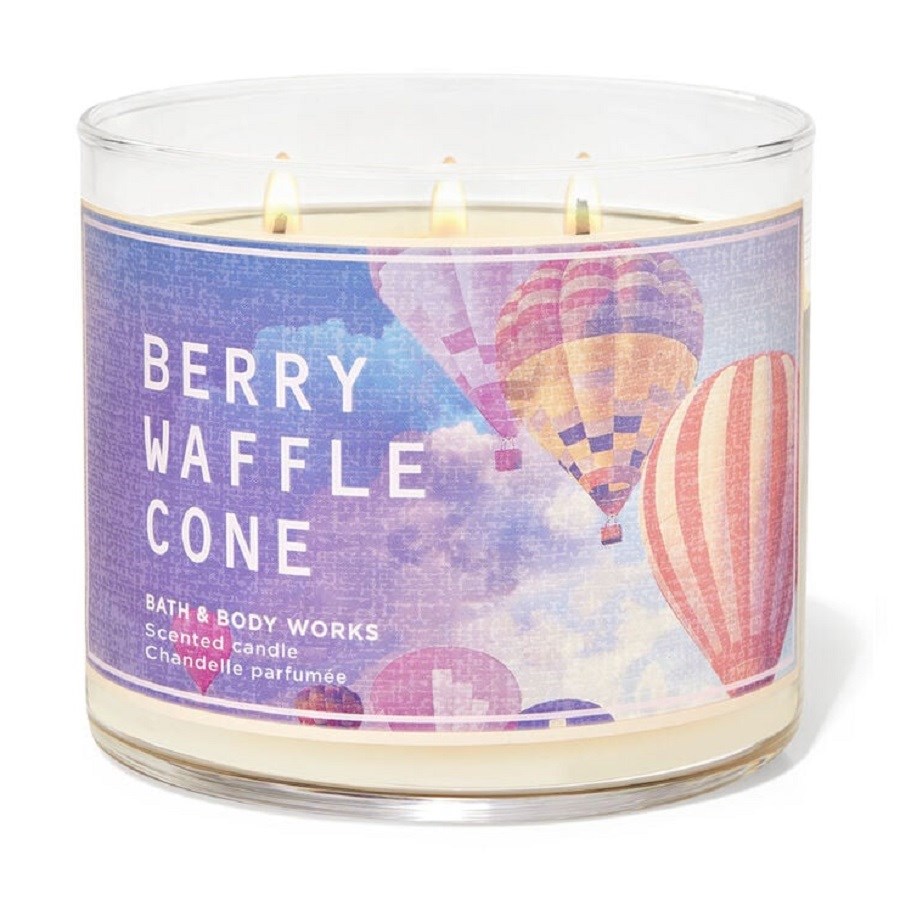 Berry Waffle Cone 3 Wick Scented Candle 411 g