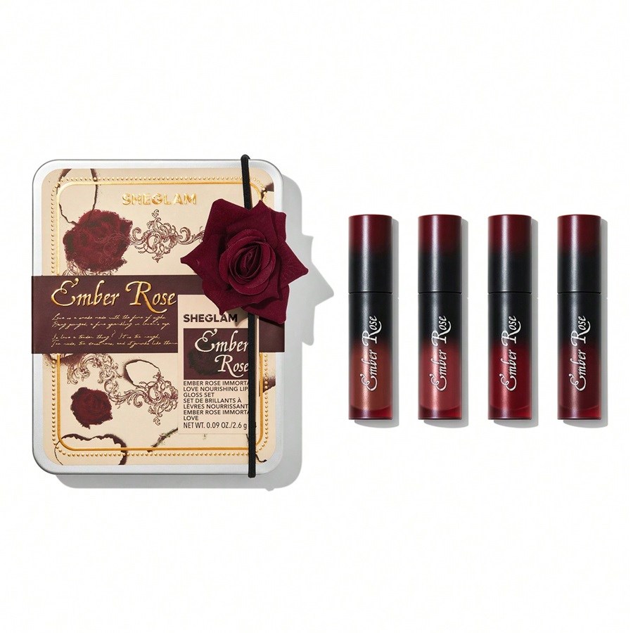 Ember Rose Nourishing Lip Gloss Set 4 PCS