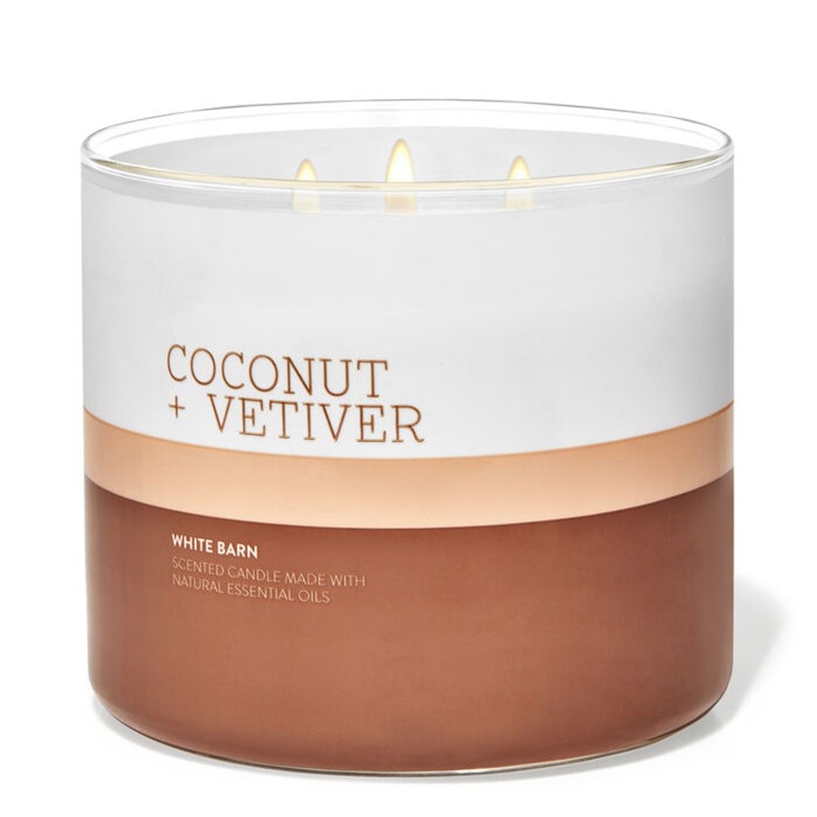 3 Wick Candle Coconut & Vetiver 411g