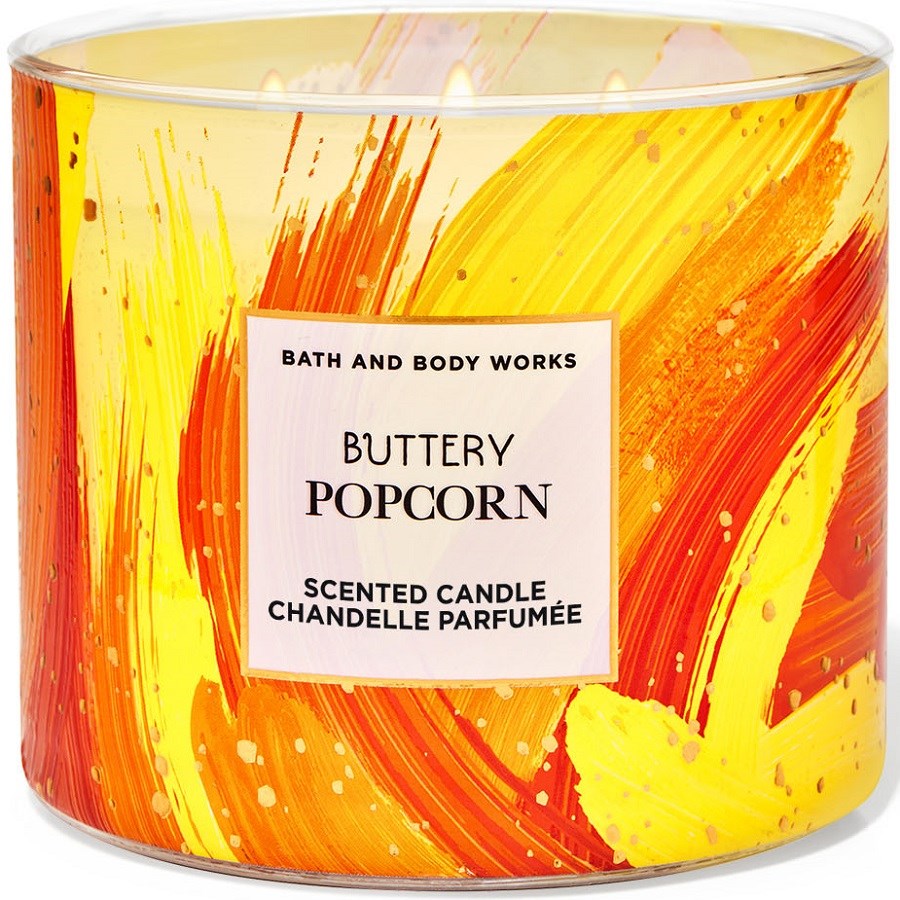 Buttery Popcorn 3 Wick Scented Candle 411 g