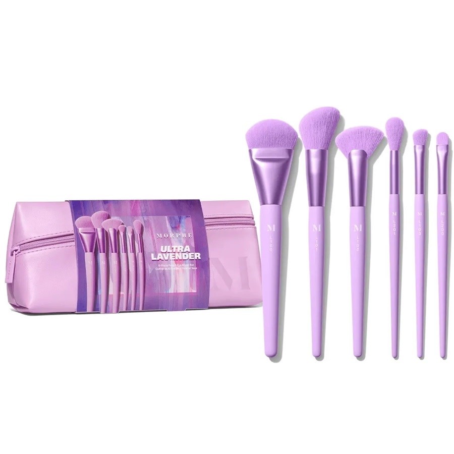 Ultra Lavender Face and Eye Brush Set 6 PCS