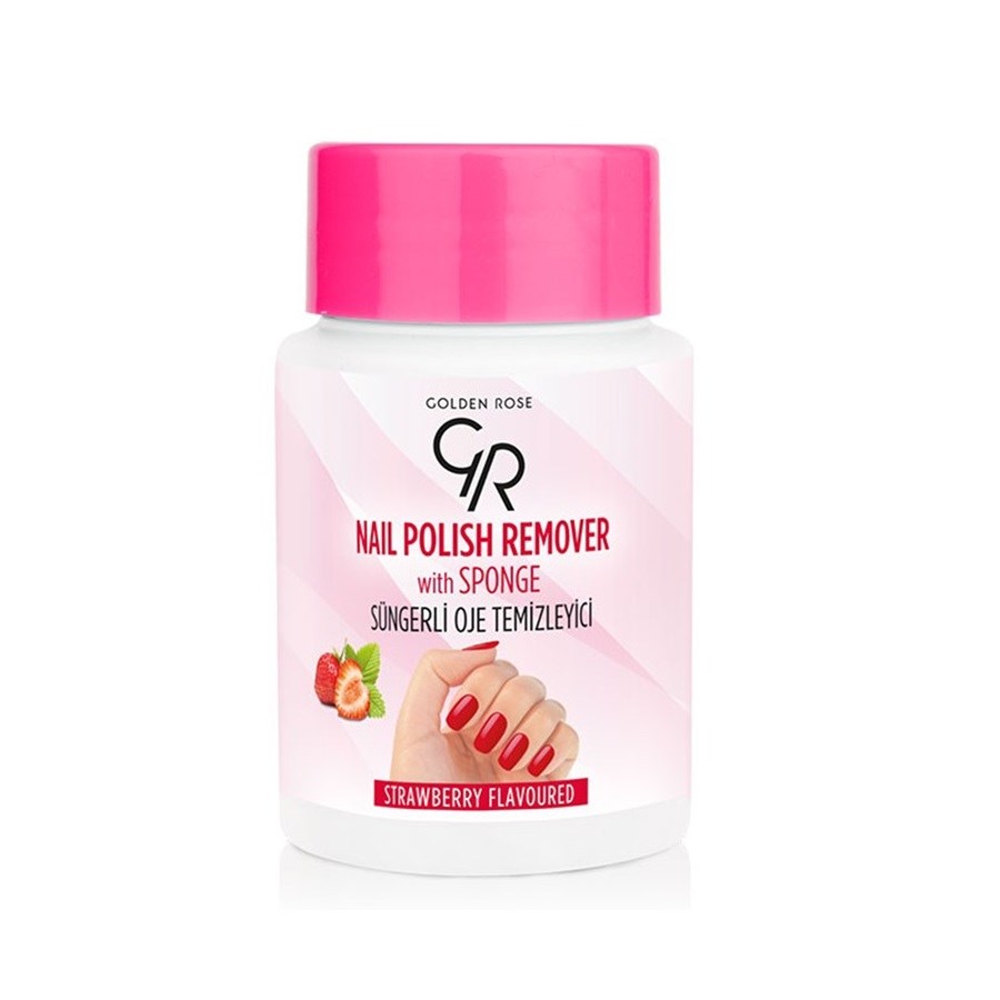 Nail Polish Remover With Sponge Strawberry 65 ml