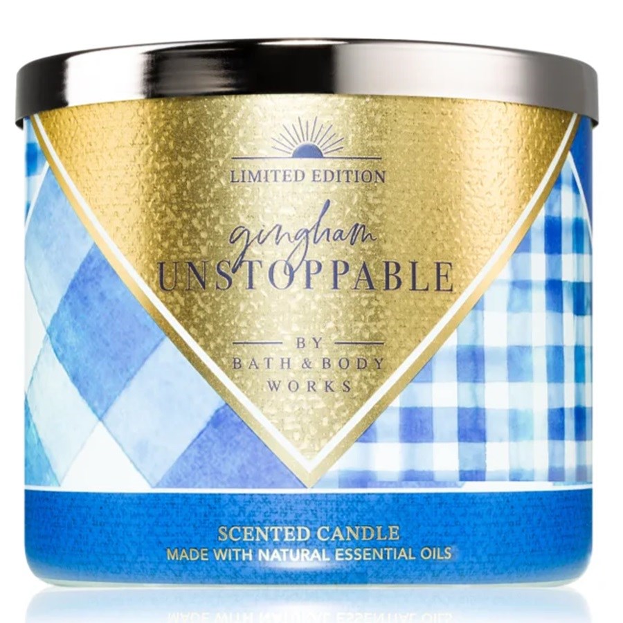 3 Wick Candle Gingham Unstoppable 411g