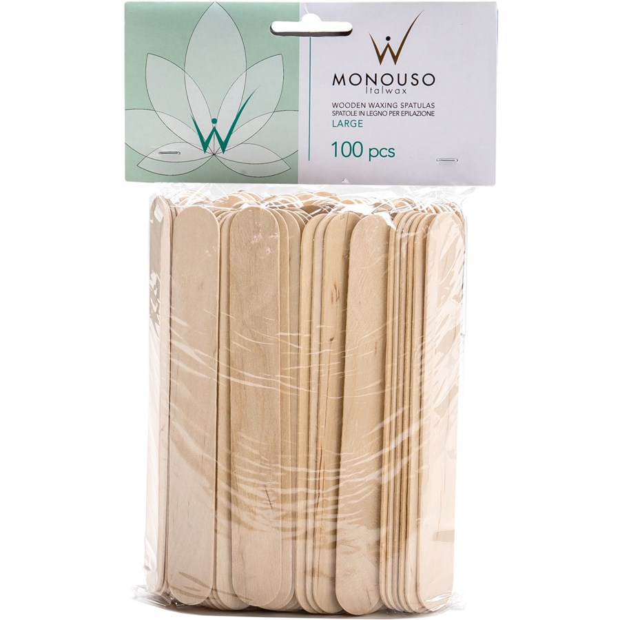 Monouso Wooden Waxing Spatulas 100 PCS