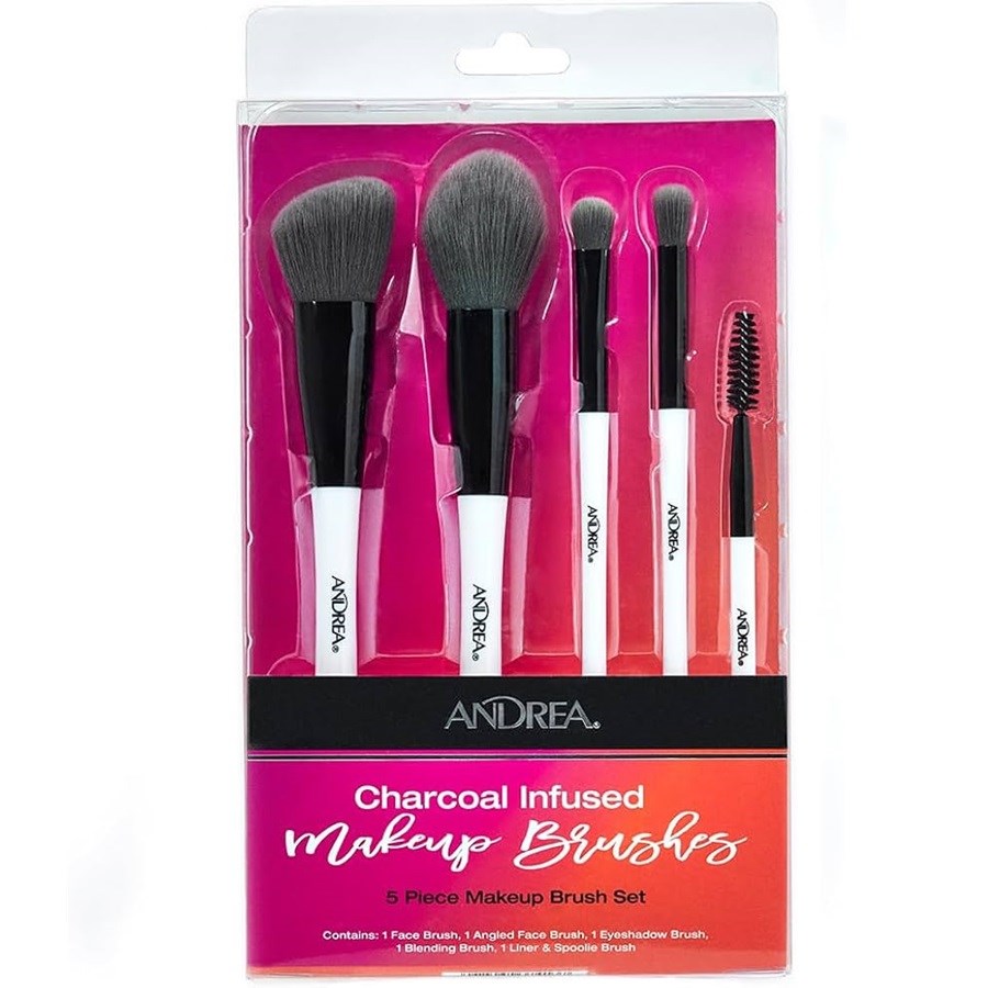 Charcoal Infused Makeup Brush Set 5 PCS