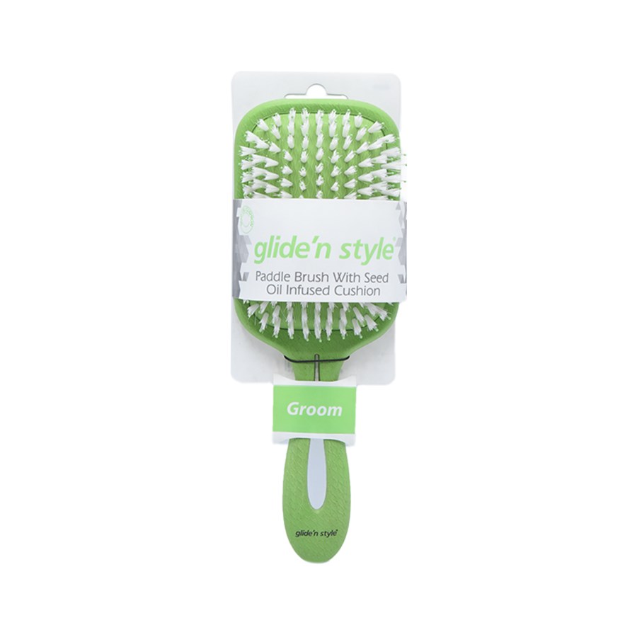 Glide'N Style Paddle Brush With Seed Oil