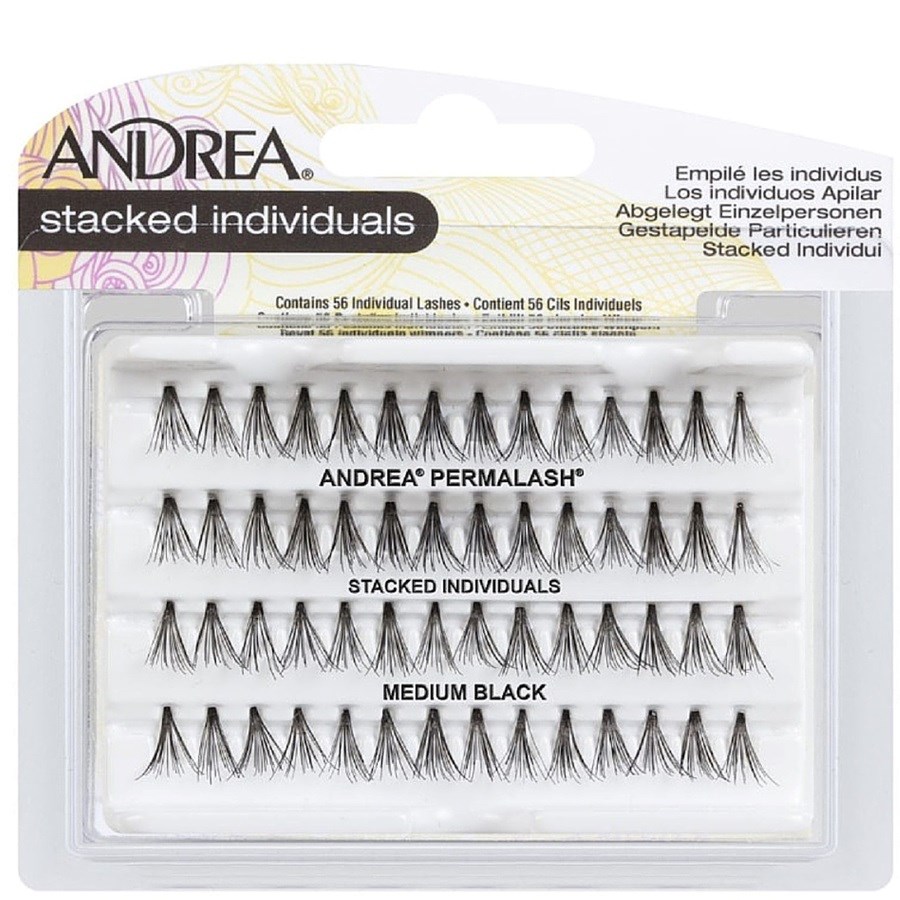 Stacked Individuals Eyelashes Medium Black